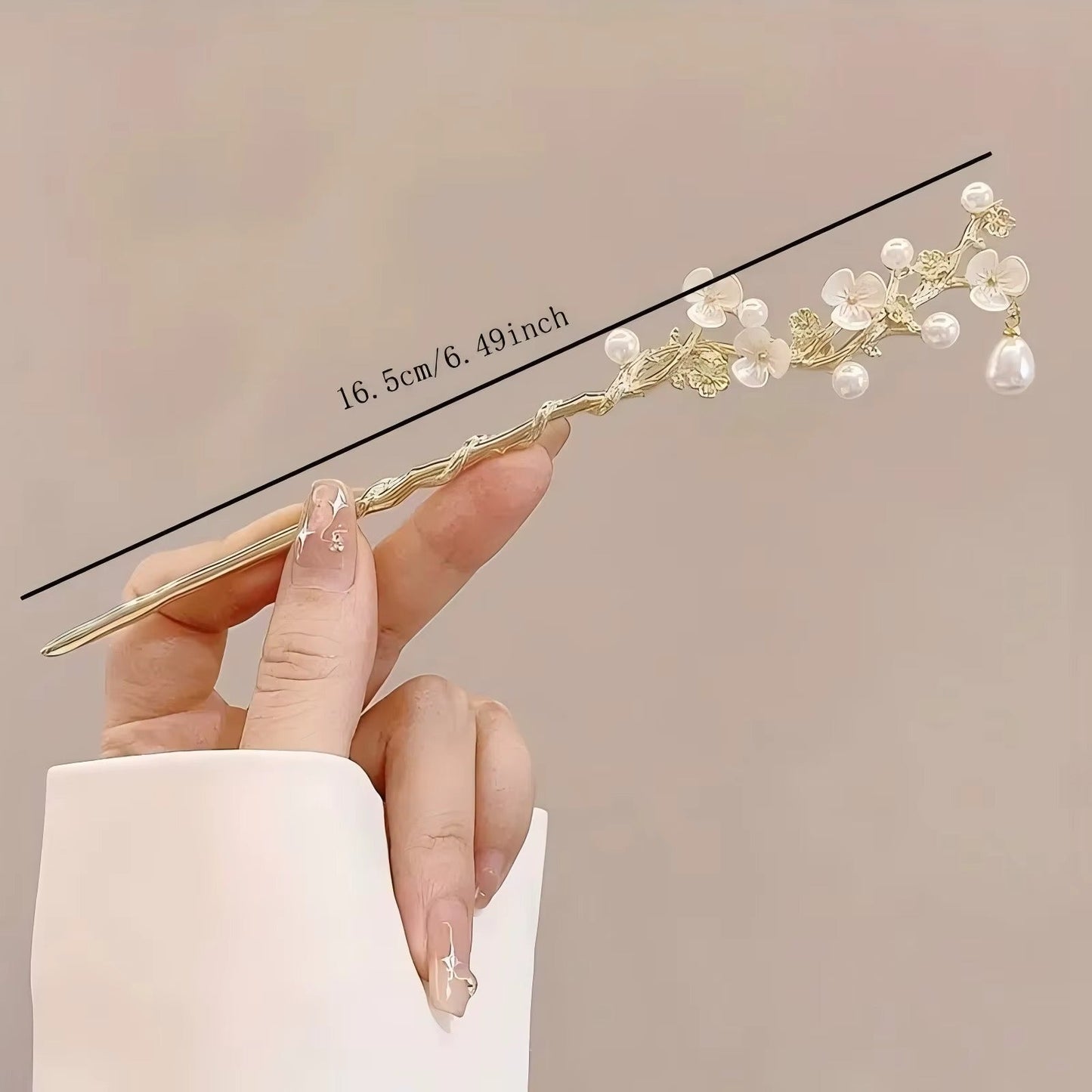 Elegant Chinese Tassel Hair Sticks – Set of 6 Floral Hairpins