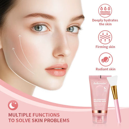 Collagen Wrapping Mask & Brush Set – Korean Glow Facial Treatment