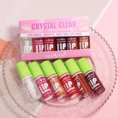 6PCS Lip Glaze Set | Mirror Finish, Long-Lasting & Deeply Hydrating Lip Gloss